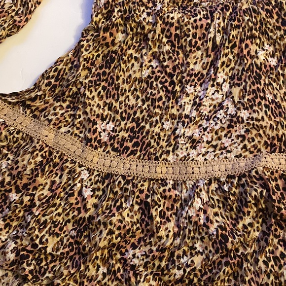 American Rag Womens Juniors Belted Animal Print Mini Dress-Tiger Irish Cream - Picture 8 of 12